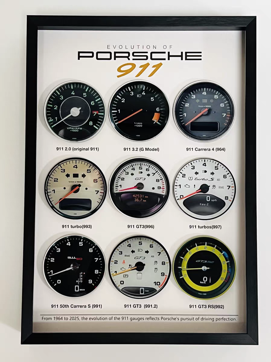 Porsche 911 3D Gauge Wall Art – Precision Edition